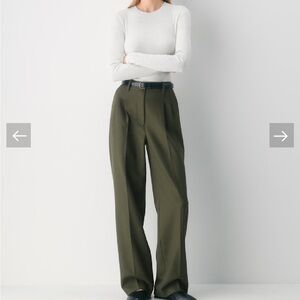 Aritzia Effortless Pant (Re)essential in Dark Olive